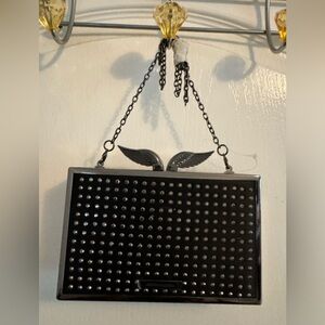 NWT BCBGMaxAzria Studded Skylar Clutch with Metal Winged Clasp